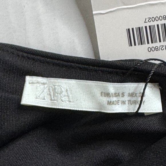 NWT Zara Bodysuit Polyamide sz S Wide Strap Black Low Back - Picture 9 of 9